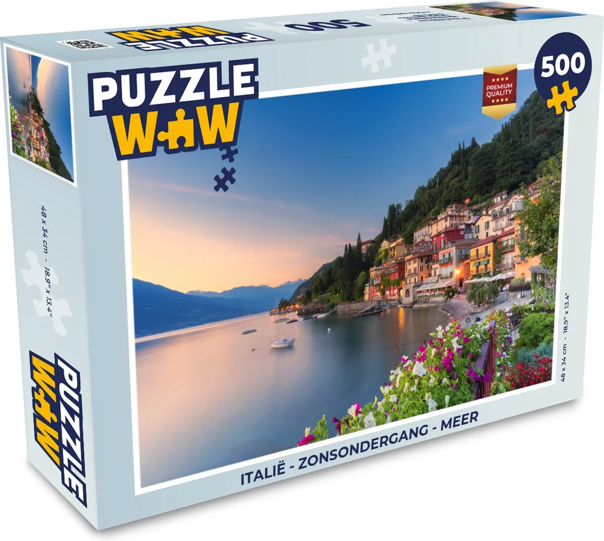 PuzzleWow Italië Legpuzzel 500 Stuks - Multicolor