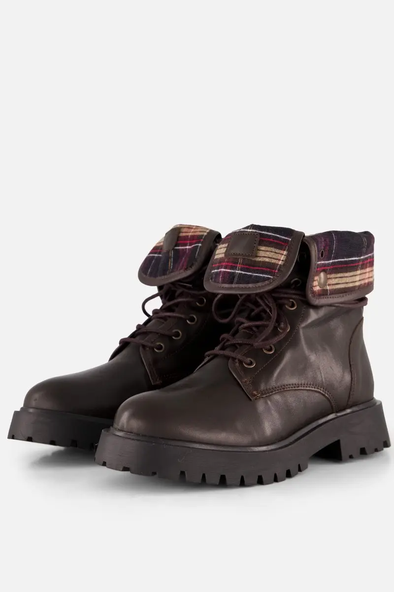 Skechers Uno Rugged Veterboots zwart Leer