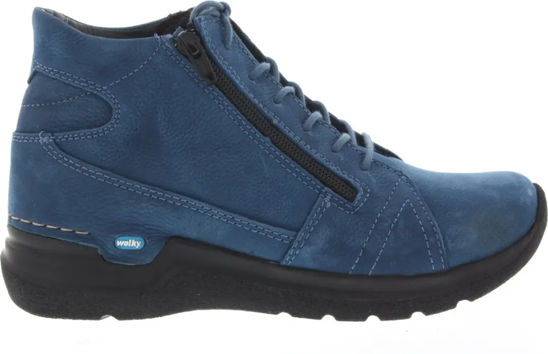 Dames Veterschoenen Wolky Why Antique Atlantic Blue Blauw