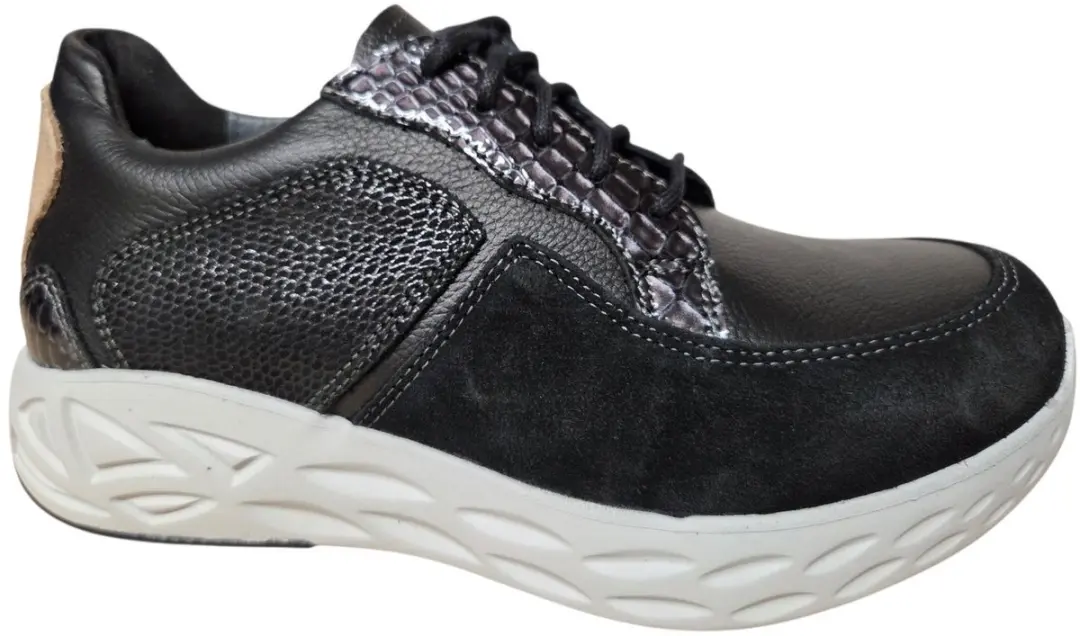 Wolky 0570090 000 Bounce Sneakers Zwart Leer Dames