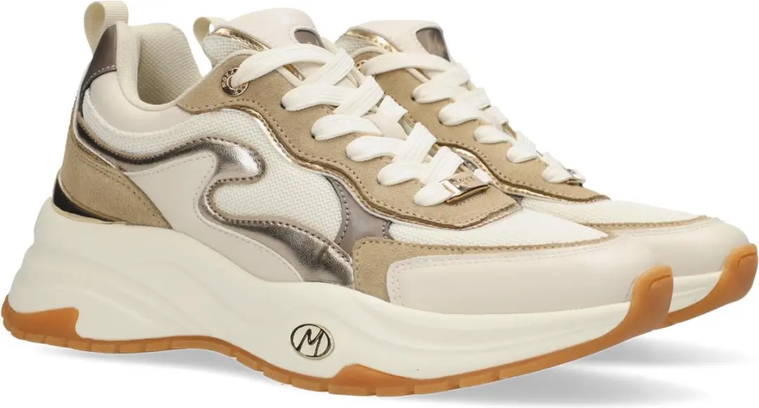 Mexx Palma Ora Sneaker Dames - Beige/Off White - afbeelding 4 van 6