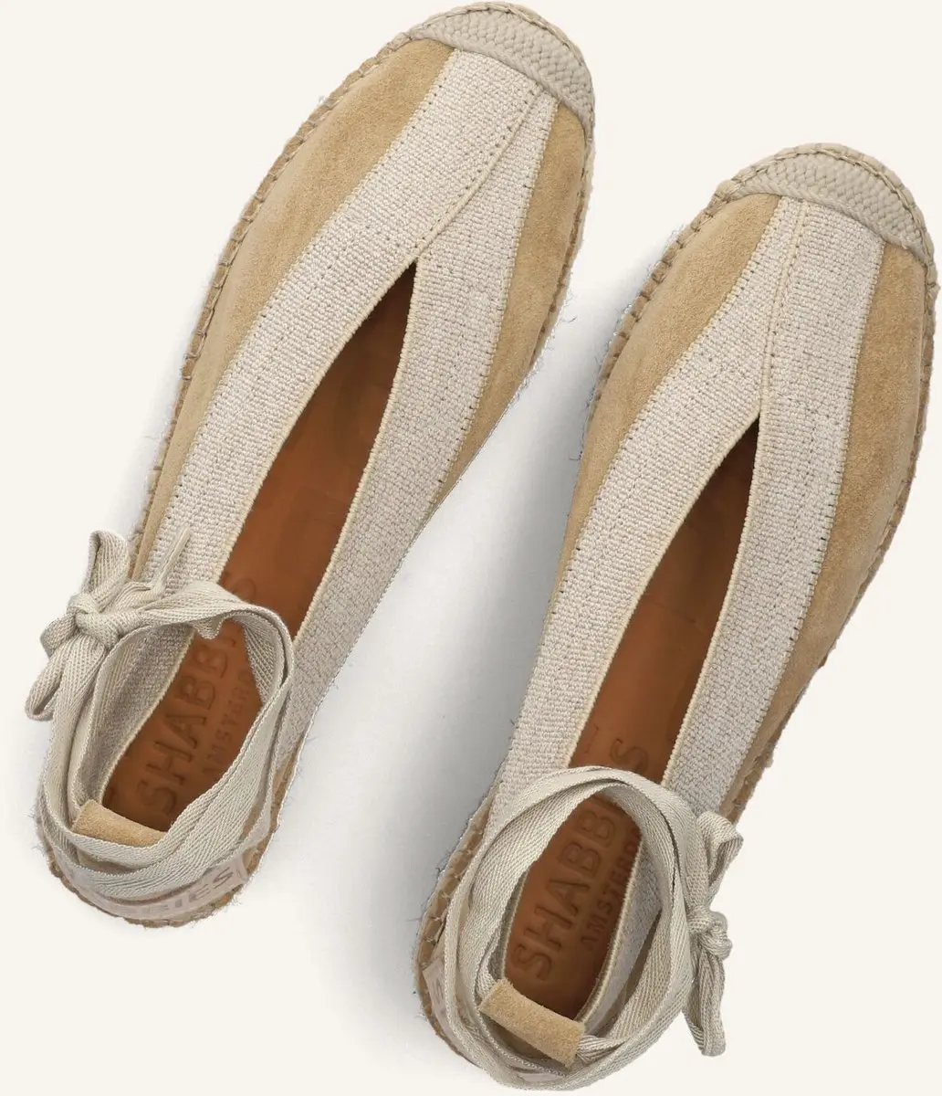 Shabbies Amsterdam Palma Kimono Espadrilles Suède - Beige - afbeelding 3 van 6