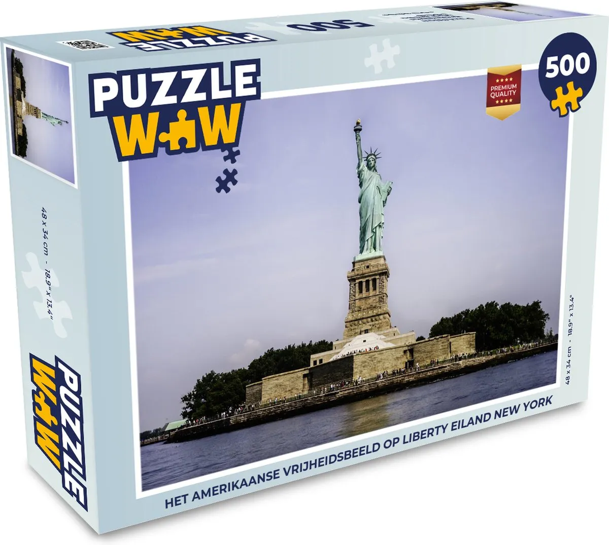 PuzzleWow Legpuzzel Vrijheidsbeeld 500 Stuks - Multicolor