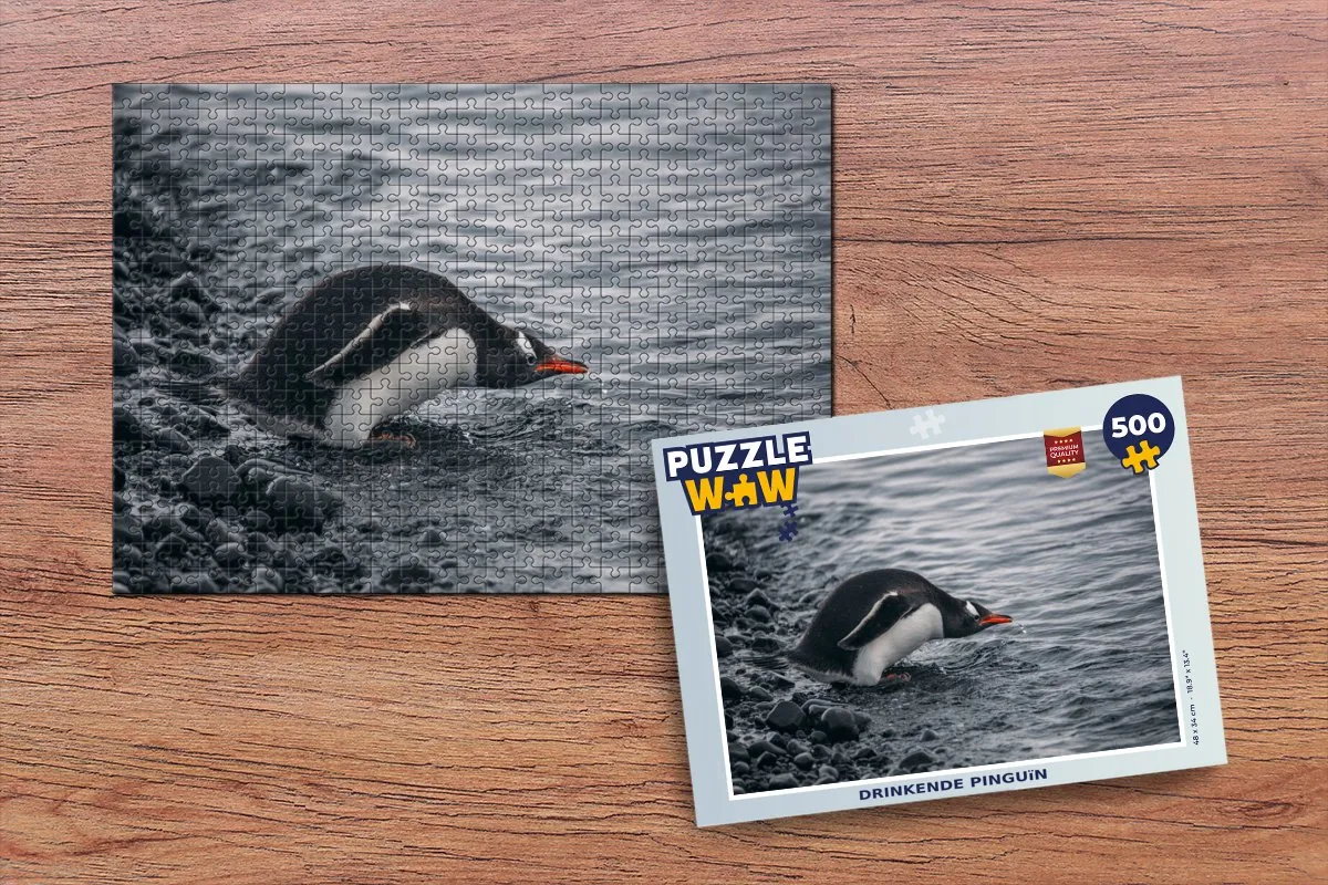 PuzzleWow Pinguïn Legpuzzel 500 Stuks - Multicolor