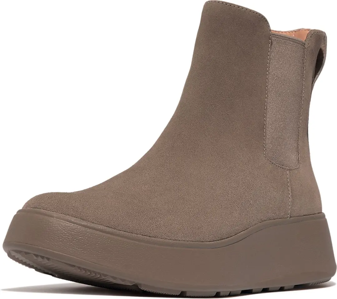 FitFlop FitFlop F-Mode Suede Flatform Chelsea Boots GRIJS