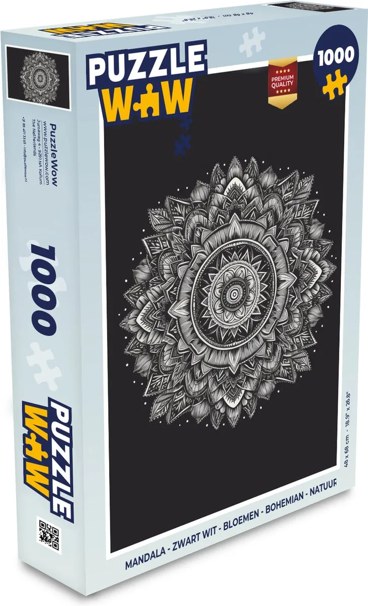 PuzzleWow Mandala Puzzel 1000 Stuks - 8720976920073