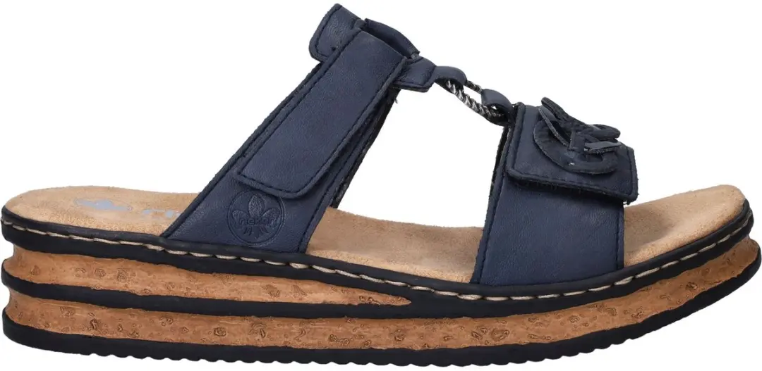 Rieker Ring Slippers Blauw - Maat 42 - afbeelding 2 van 6