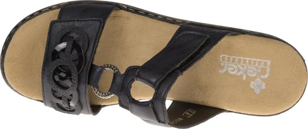 Rieker Ring Slippers Blauw Synthetisch