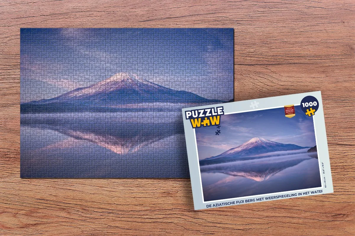 PuzzleWow Legpuzzel Fuji Berg 1000 Stuks - Multicolor