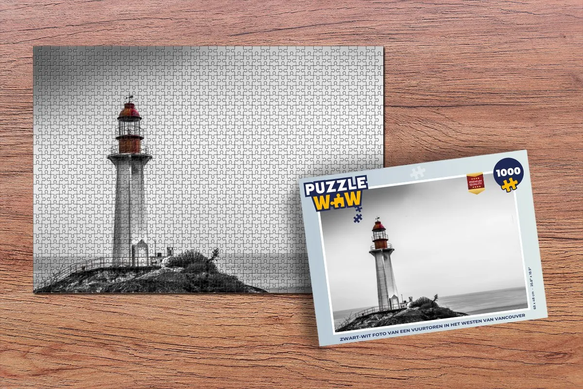 PuzzleWow Legpuzzel Vancouver Vuurtoren 1000 Stuks - Multicolor