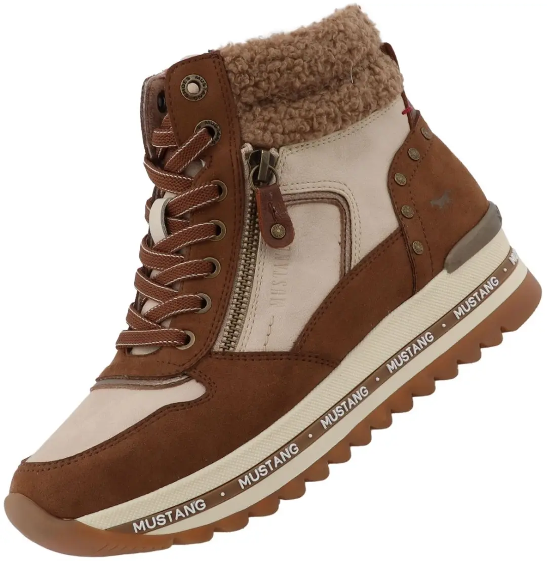 Mustang dames sneaker bruin