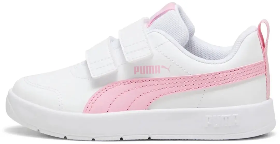 PUMA Courtflex V3 V Sneakers Junior 35 - Wit Roze