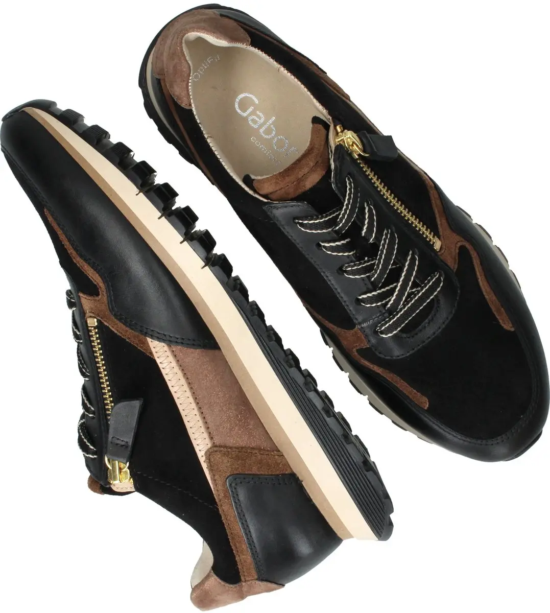Gabor Dames Sneakers 378 - Zwart - afbeelding 6 van 6