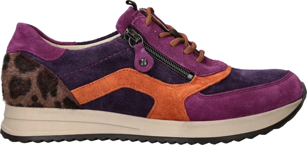 Dames Veterschoenen Waldlaufer H-vicky Fuchsia Lila Multi