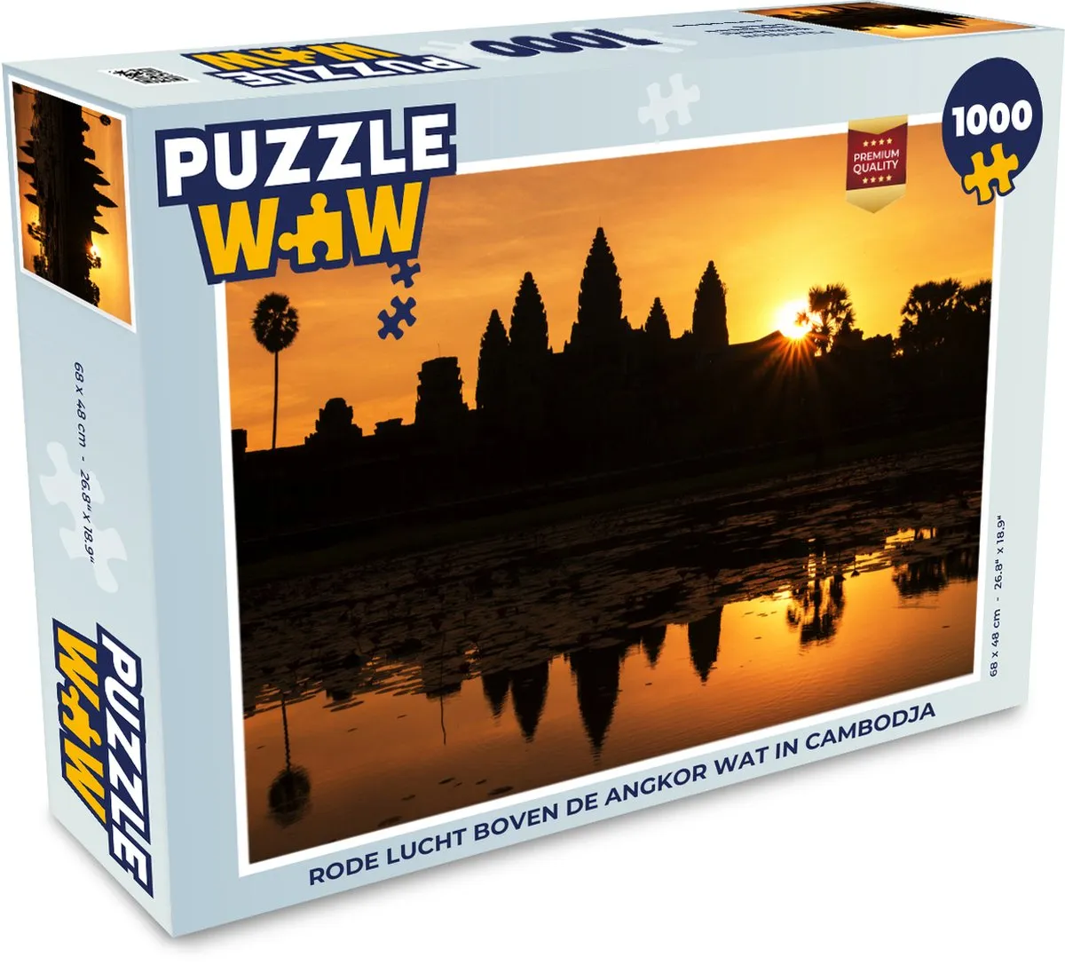 PuzzleWow Legpuzzel Angkor Wat 1000 Stuks - Multicolor