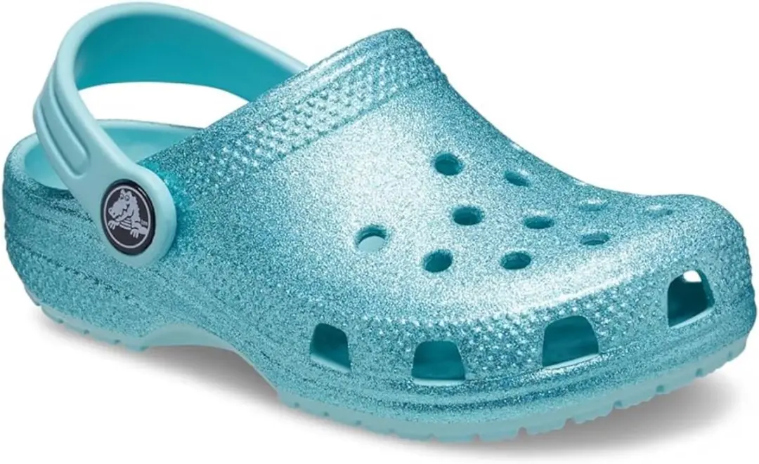 Crocs Classic Glitter Clog Pure Water Blauw Maat 23/24 US C7