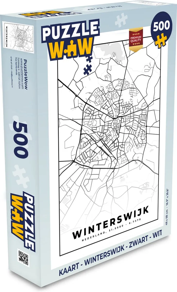 PuzzleWow Winterswijk Legpuzzel 500 Stuks - Multicolor