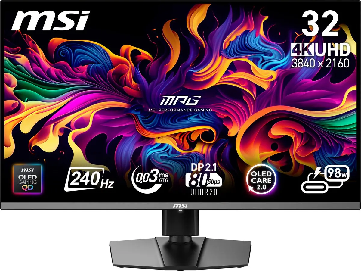 MSI MPG 322URX QD-OLED Gaming Monitor 4K 240Hz