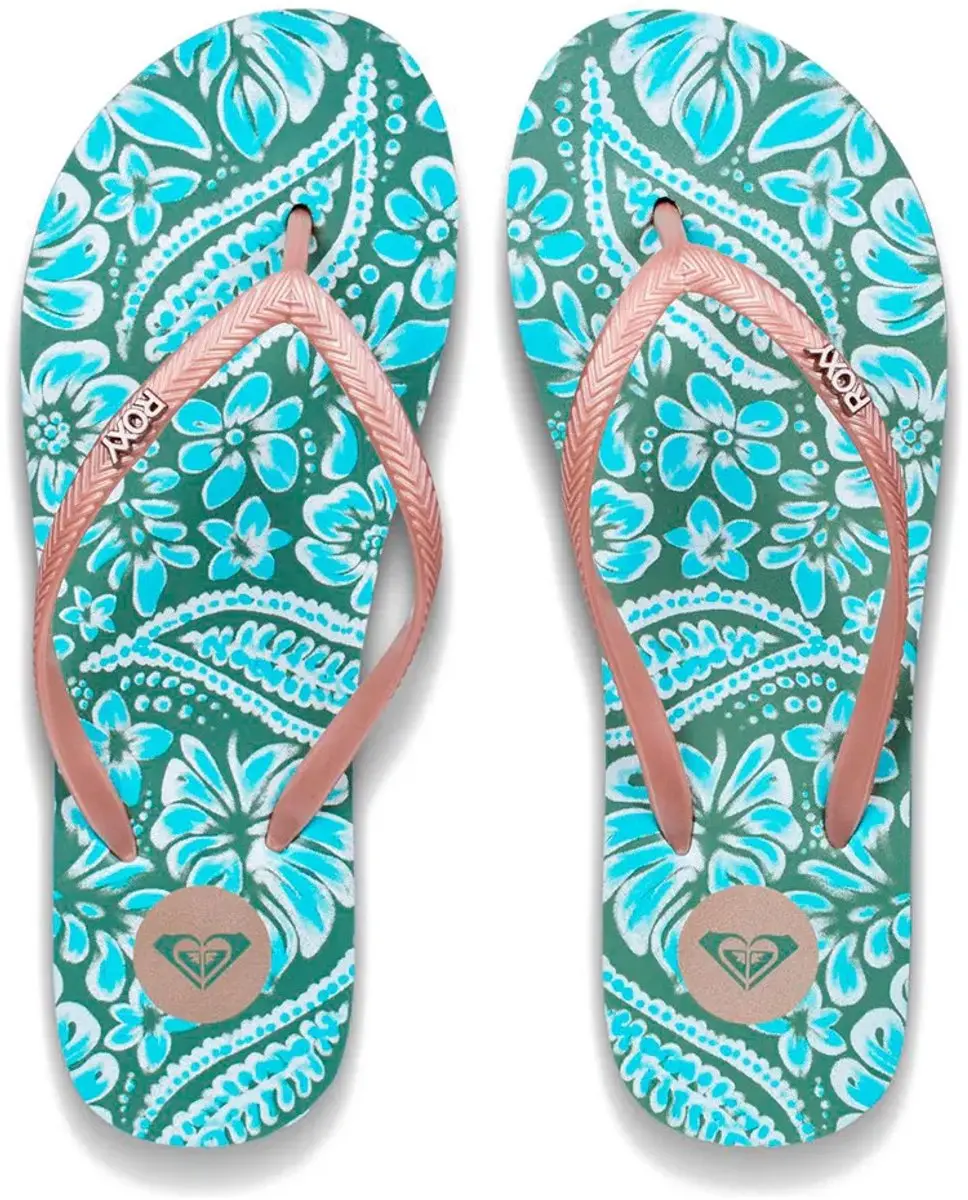 Roxy Mauricia Teenslipper - 36 Oil Green - afbeelding 4 van 4