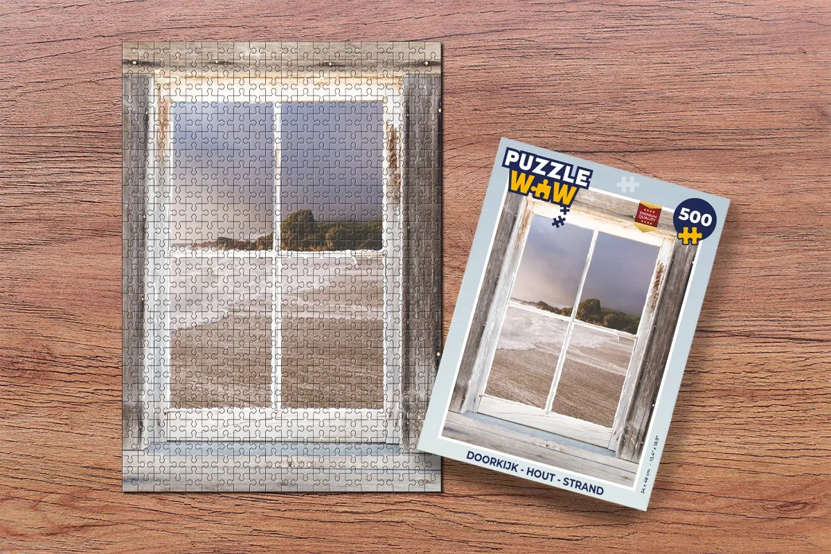 PuzzleWow Doorkijk Strand Legpuzzel 500 Stuks - Multicolor