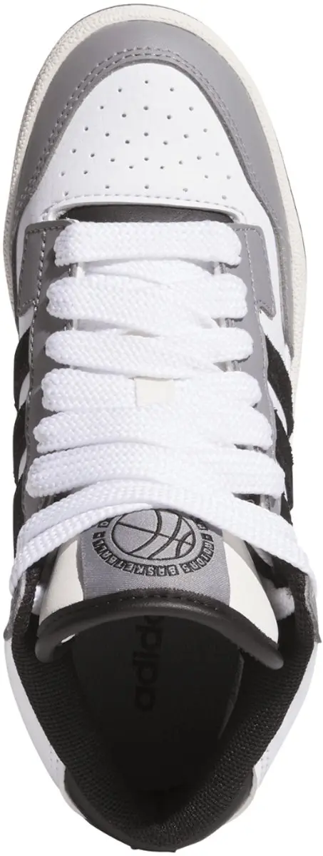 adidas Rapid Court Mid 2/3 Schoenen Kinderen - Grijs/Wit/Zwart - afbeelding 2 van 6
