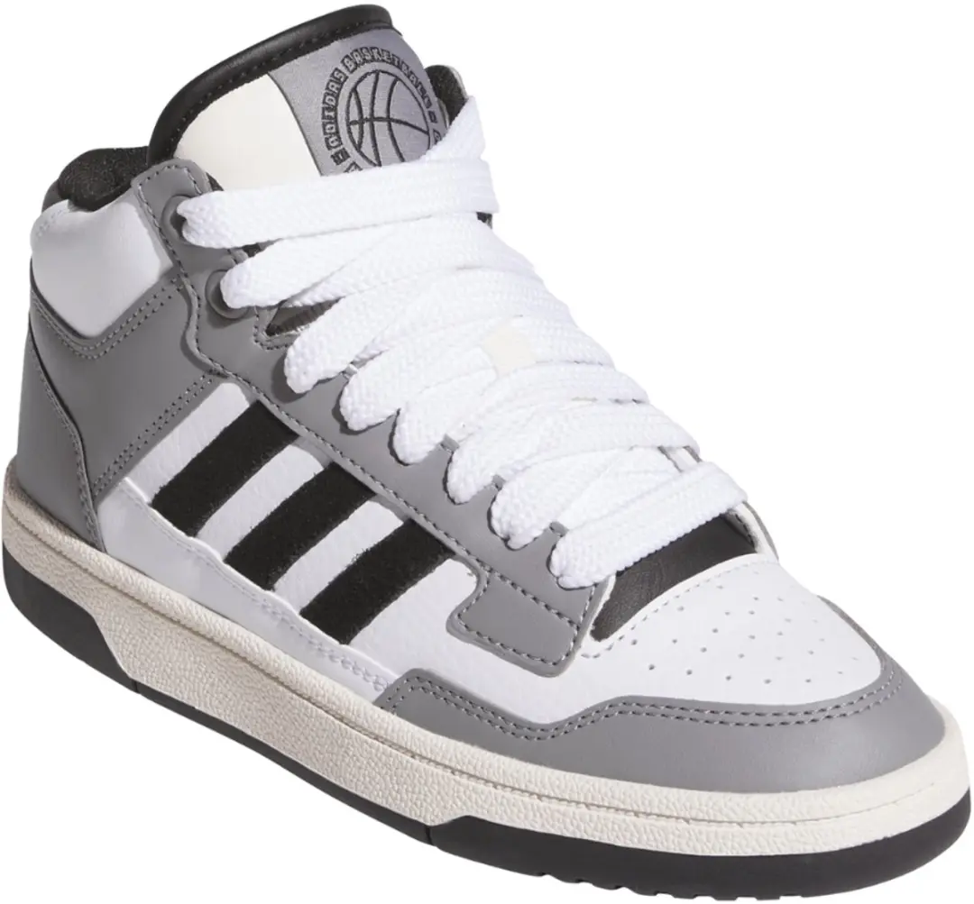 adidas Rapid Court Mid 2/3 Schoenen Kinderen - Grijs/Wit/Zwart - afbeelding 5 van 6
