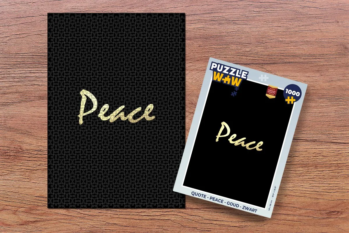 PuzzleWow Peace Legpuzzel 1000 Stuks - Multicolor