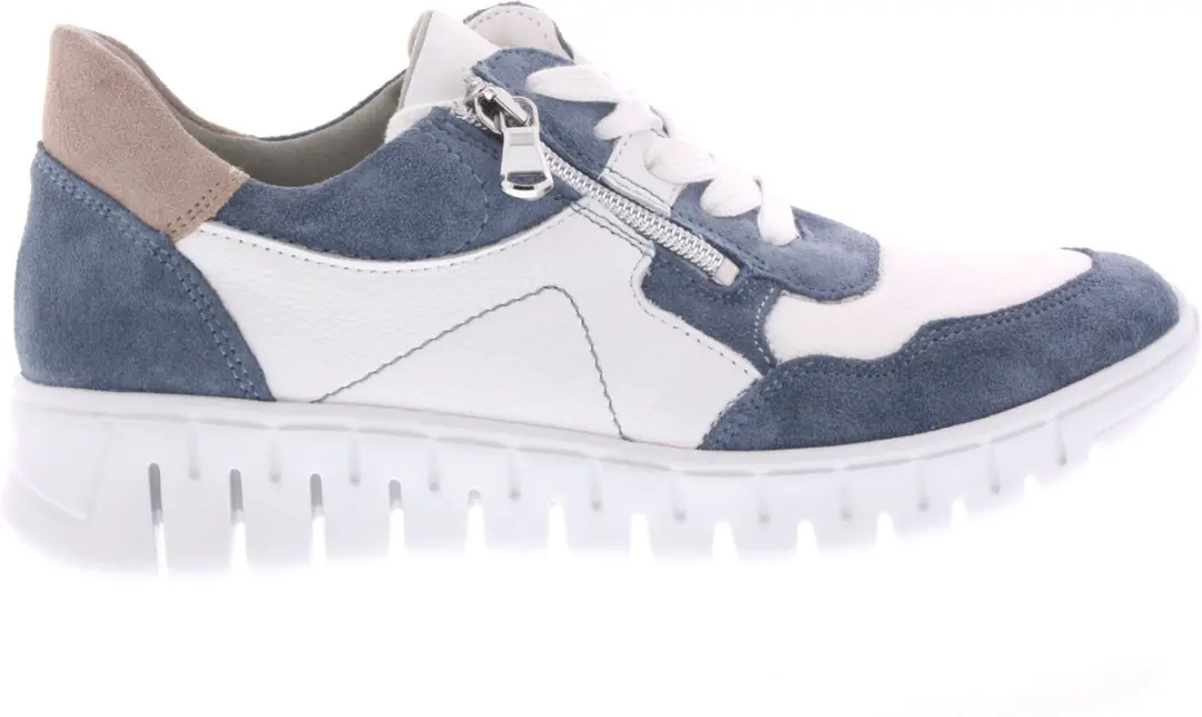 Dames Veterschoenen Waldlaufer H-birdy 916h01-500-206 Jeansblauw
