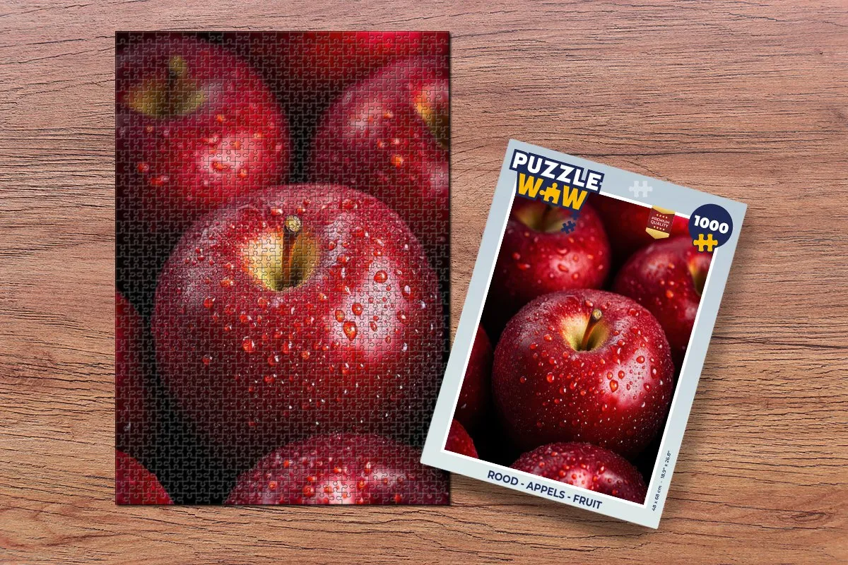 PuzzleWow Appels Legpuzzel 1000 Stuks - Rood