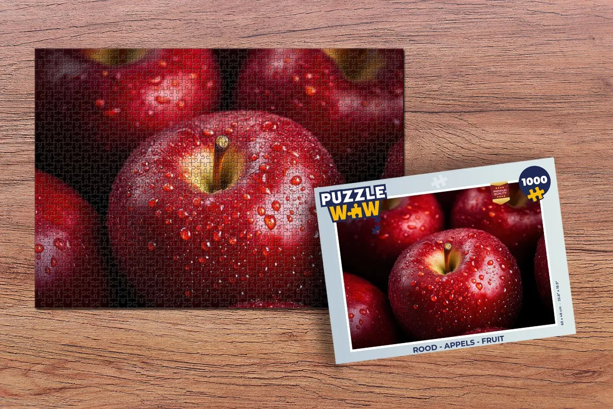 PuzzleWow Appels Legpuzzel 1000 Stuks - Rood