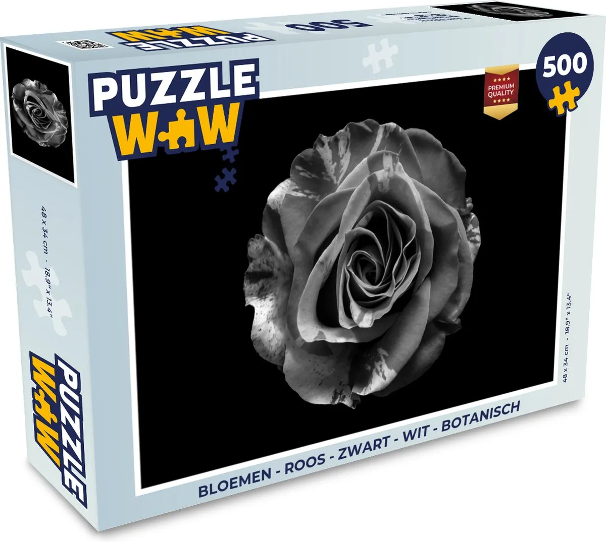 PuzzleWow Botanische Roos Legpuzzel 500 Stuks - Multicolor