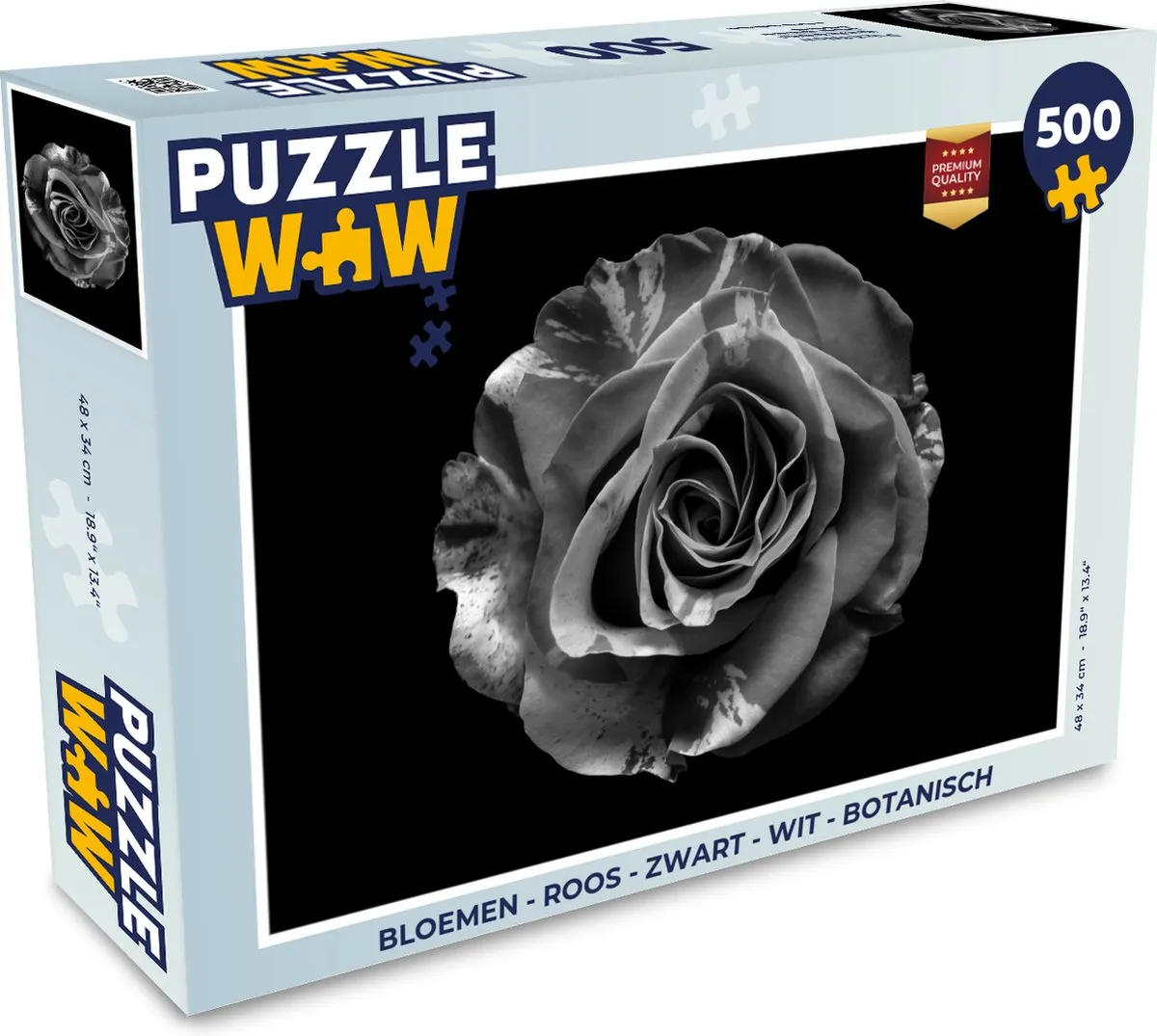 PuzzleWow Botanische Roos Legpuzzel 500 Stuks - Multicolor