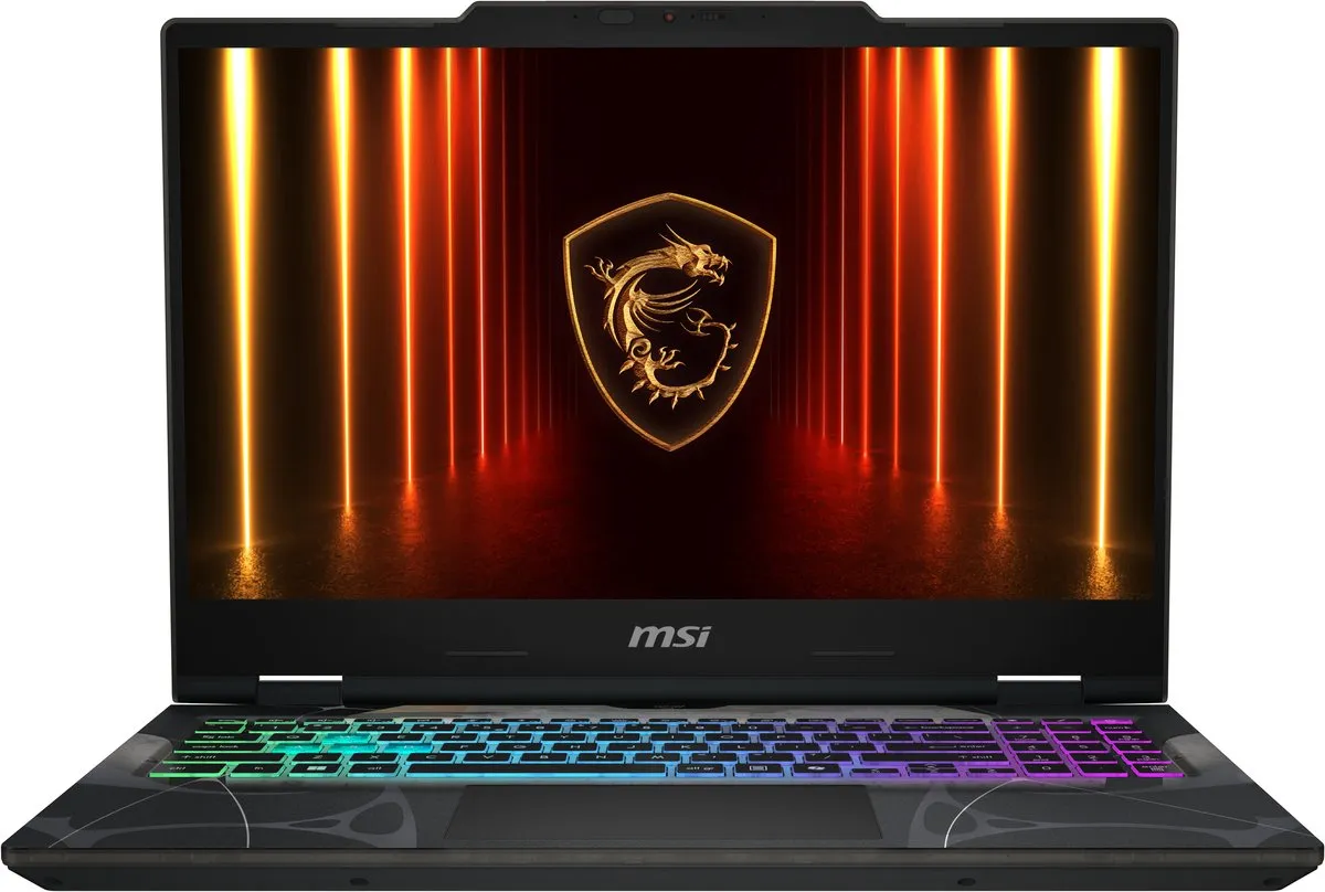 MSI Cyborg 15 B2RWEKG-085NL Intel Core 5 210H Laptop 39,6 cm (15.6") Full HD 16 GB DDR5-SDRAM 512 GB SSD NVIDIA GeForce RTX 5050 Wi-Fi 6E (802.11ax) Windows 11 Home Zwart