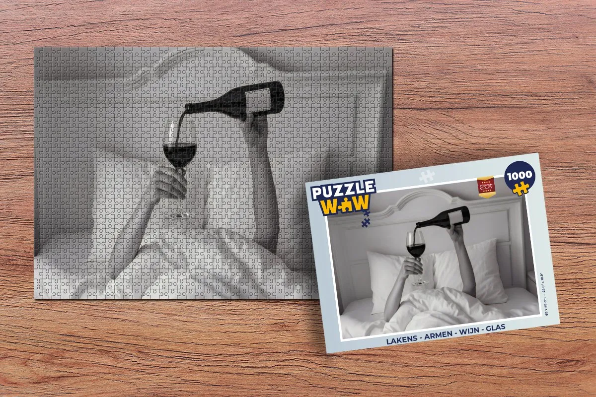 PuzzleWow Armen Wijn Glas Legpuzzel 1000 Stuks - MPN 8721375318065