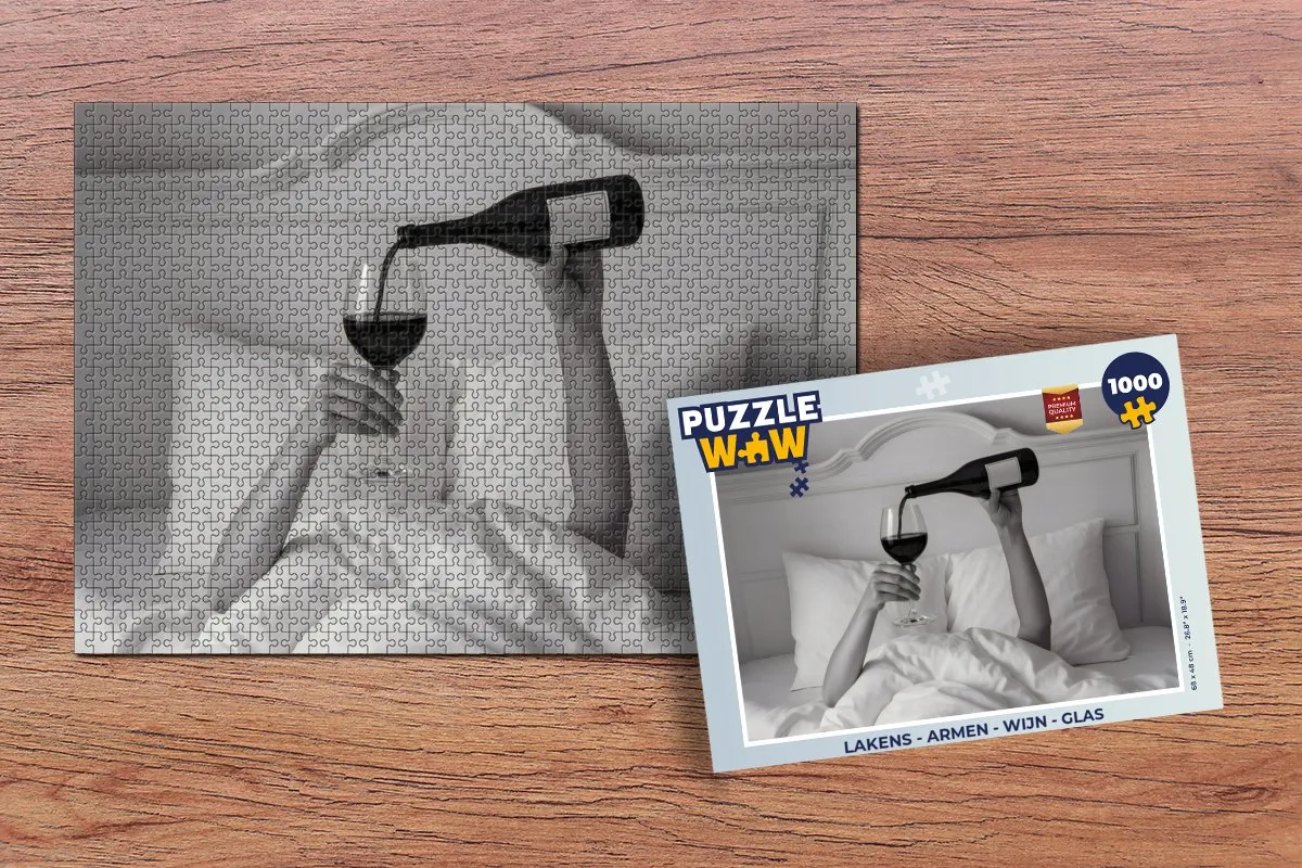 PuzzleWow Armen Wijn Glas Legpuzzel 1000 Stuks - MPN 8721375318065