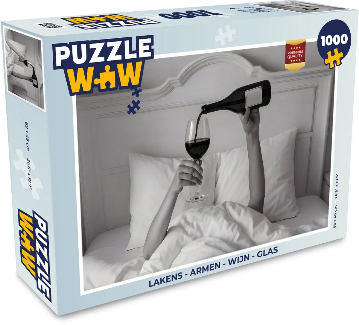 PuzzleWow Armen Wijn Glas Legpuzzel 1000 Stuks - MPN 8721375318065