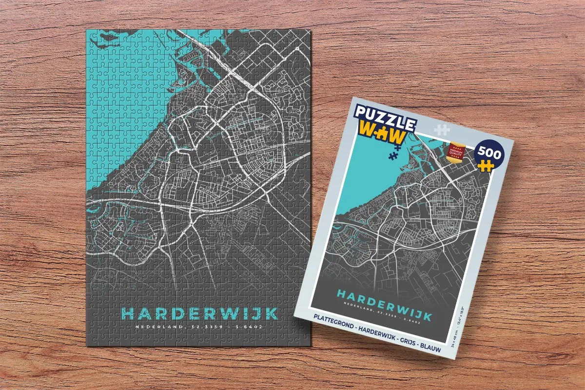 PuzzleWow Harderwijk Legpuzzel 500 Stuks - Multicolor
