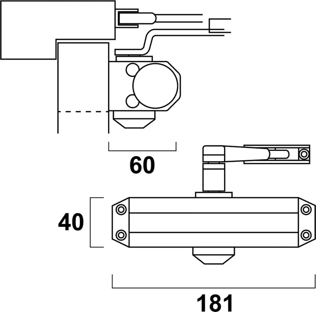AXA 7505 Deurdranger - Tot 60 kg - Grijs