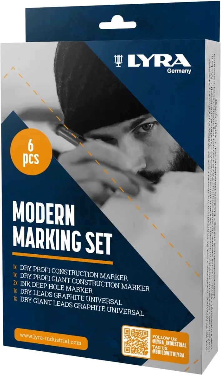 Lyra Markeset Potloden & Stiften 4494001 - 6 Stuks - Zwart/Rood