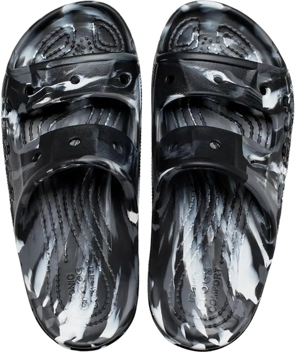 Crocs Baya Marbled Sandalen Zwart/Multi Maat 45/46 US M11