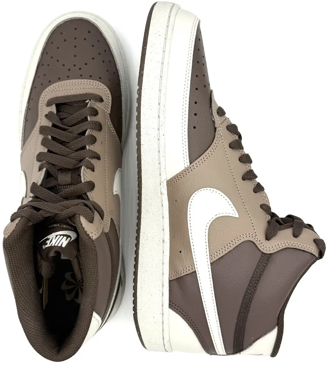 Nike Court Vision Mid NN Sneakers - Bruin - Maat 44 - afbeelding 3 van 4