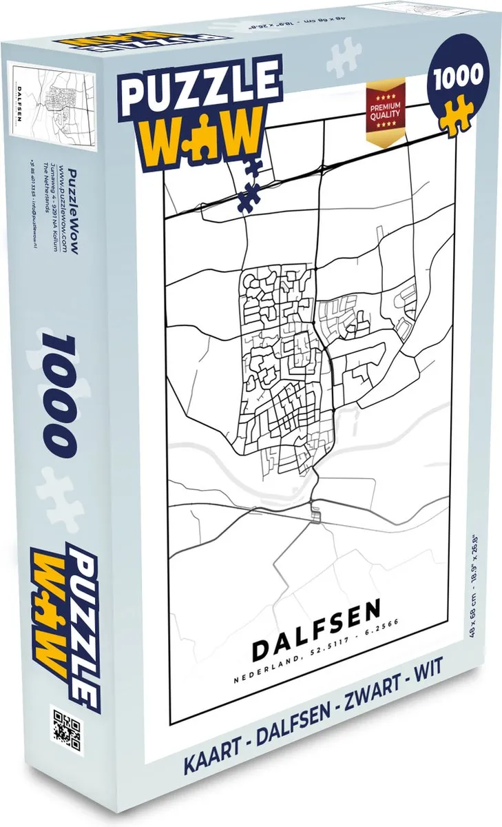 PuzzleWow Dalfsen Legpuzzel 1000 Stuks - Multicolor