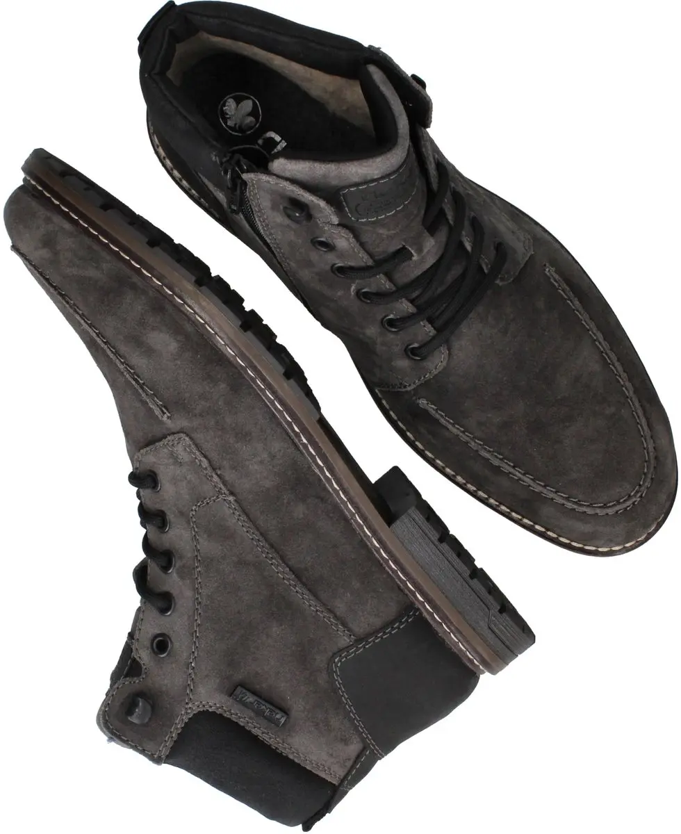 Rieker Veterschoenen Hoog - Donkergrijs - Maat 40