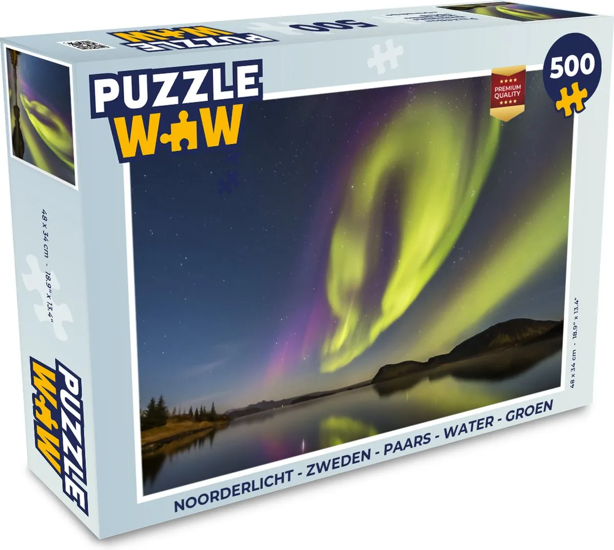 PuzzleWow Noorderlicht Legpuzzel 500 Stuks - Multicolor
