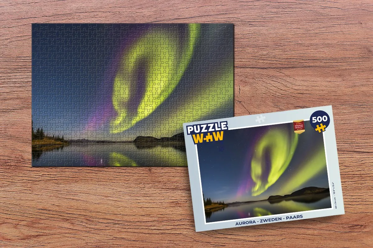 PuzzleWow Noorderlicht Legpuzzel 500 Stuks - Multicolor