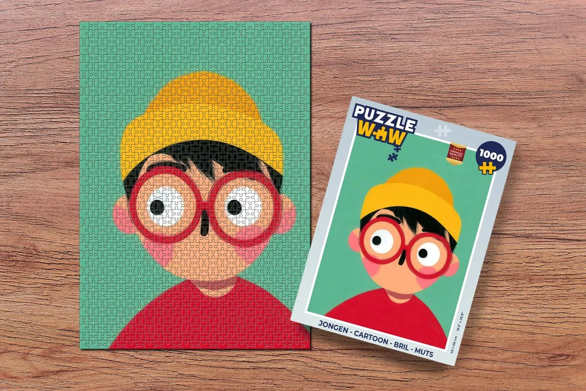 PuzzleWow Legpuzzel 1000 Stuks - Jongen Cartoon