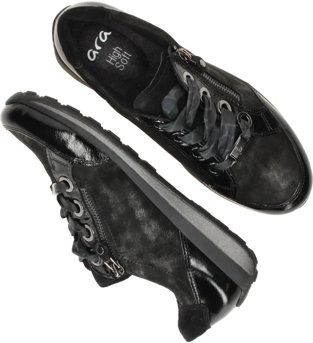 Ara Osaka Dames Sneakers - Zwart - 39 - afbeelding 3 van 6