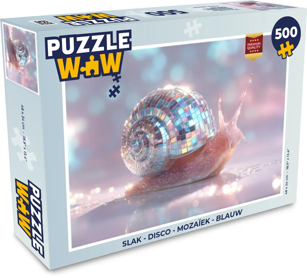 PuzzleWow Slak Disco Mozaïek Legpuzzel 500 Stuks