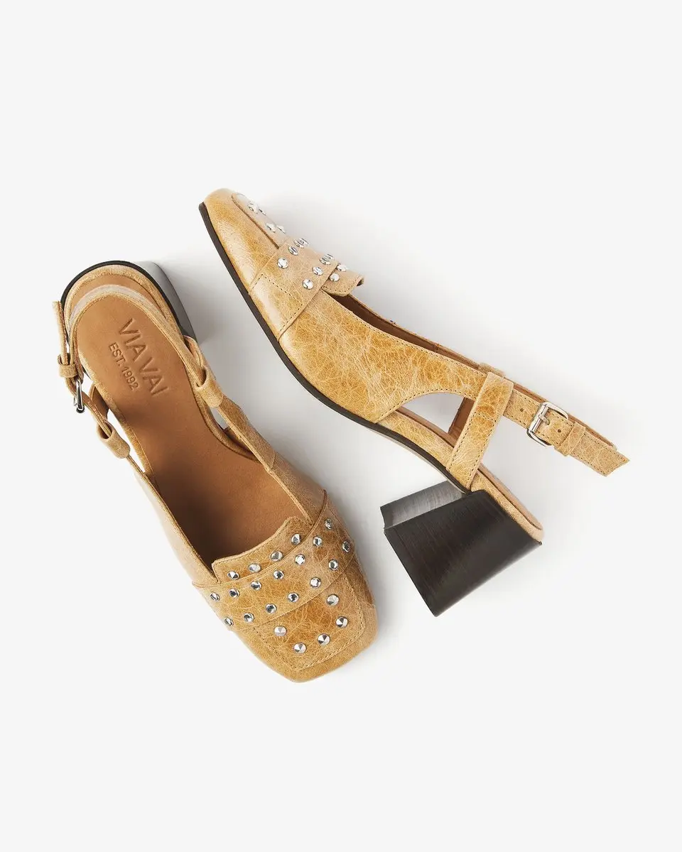 VIA VAI Laine Julia Slingbacks - Cognac - Maat 38 - afbeelding 3 van 5