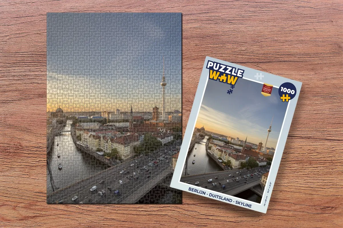 PuzzleWow Berlijn Skyline Legpuzzel 1000 Stuks - Multicolor